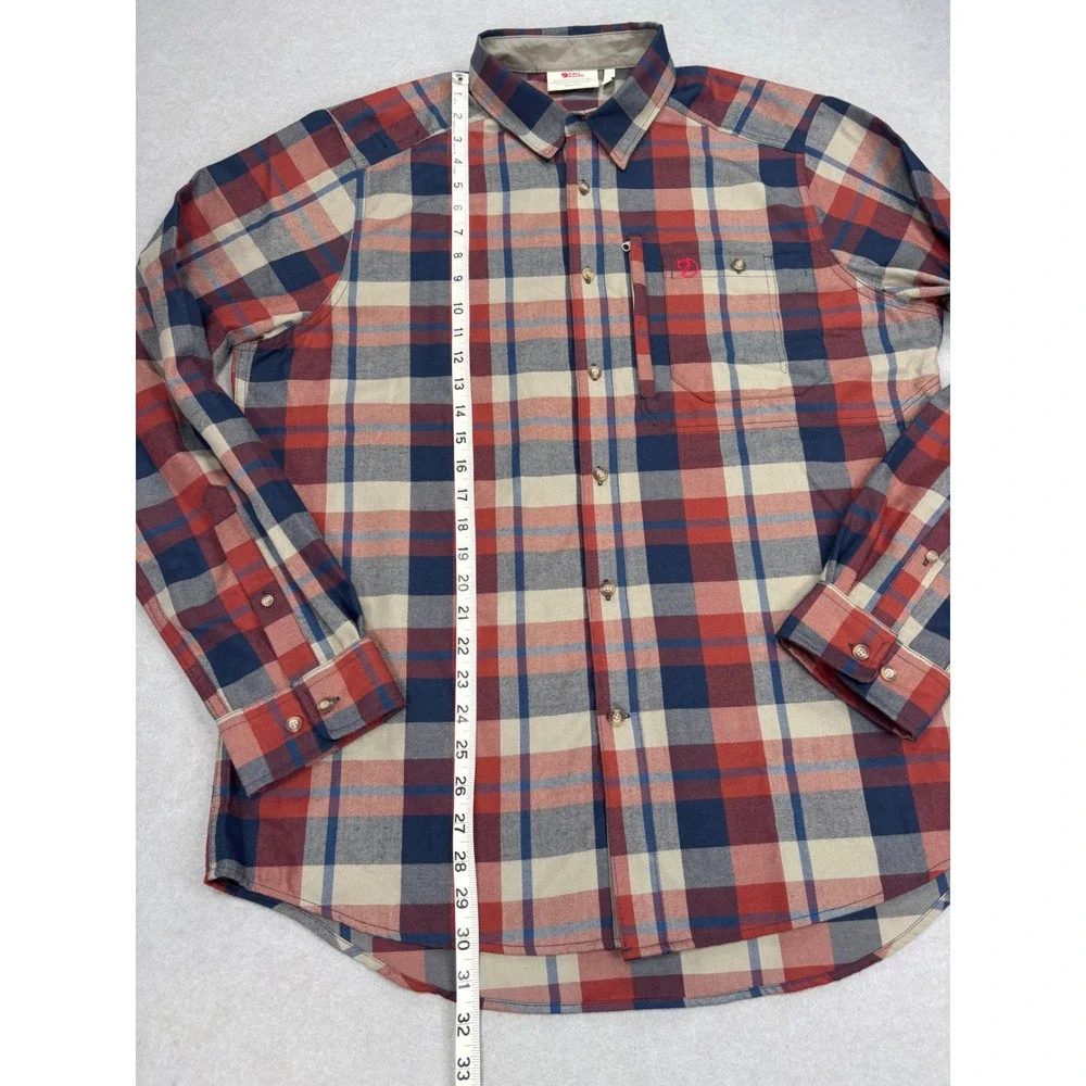 NWOT Fjallraven Fjallglim Shirt Long Sleeve Plaid Button Up Men's‎ Large flannel - Picture 5 of 9